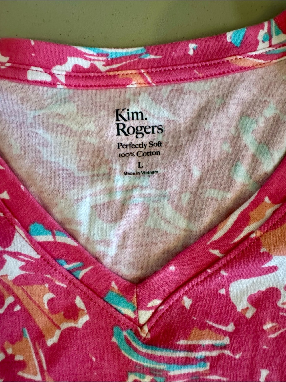 Lot of 3 Kim Rogers cotton shirts size Large Perfectly Soft short sleeve - Picture 3 of 10